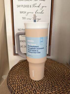 Owala 40oz Stainless Steel Insulated Tumbler with 2-in-1 Lid in Dune Drifter